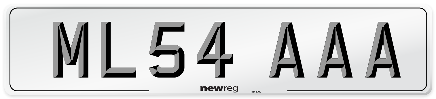 ML54 AAA Number Plate from New Reg